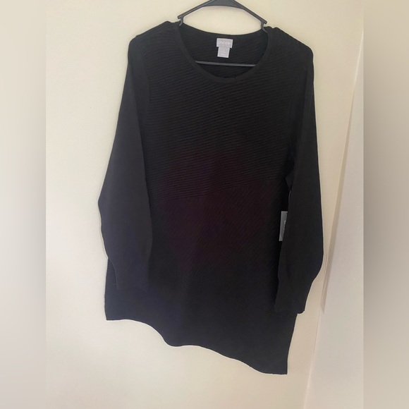 Chicos Asymmetrical Hem Ribbed Tunic - Picture 5 of 12